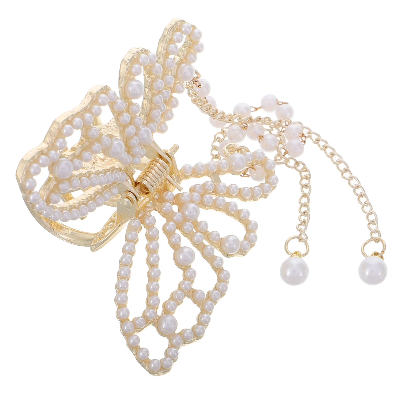 

Butterfly Tassel Clip Clips Chain Fringe Hair Barrettes Pin with Claw Pearl Alloy Korean Accessories