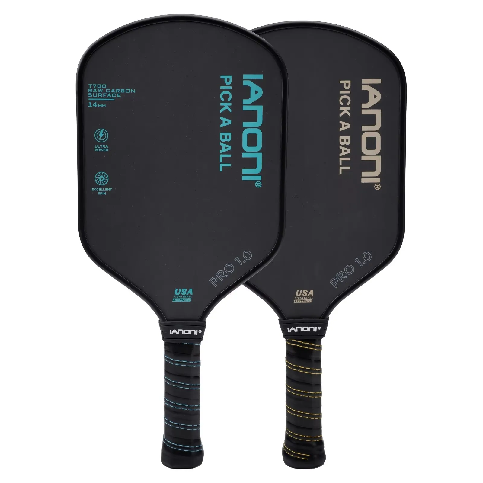 

IANONI SPORTS PRO1.0 China Manufactory Thermoformed T700 Carbon Fiber With Texture Cloth Pickleball Paddle