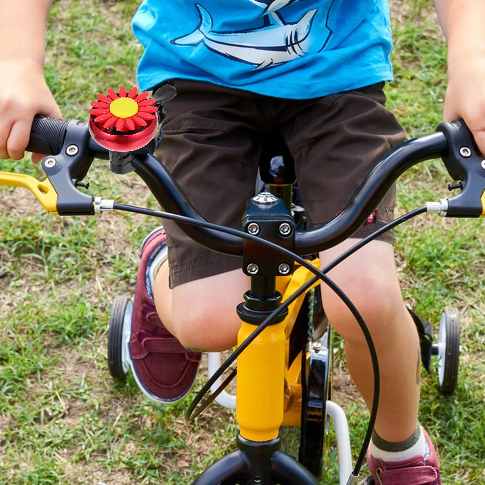 

Sunflower Shaped Kids Bike Bell Cycling Handlebar Ring Ringer Horn Red 2.2Cm Diameter Easy Install Compatible For Folding