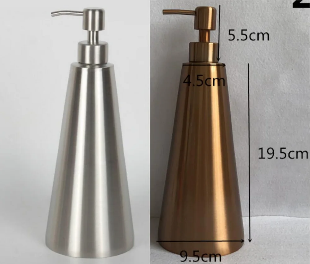 Stock Portable Soap Dispensers 304 Stainless Steel 800ml Large Shampoo Shower Sanitizer Bottle