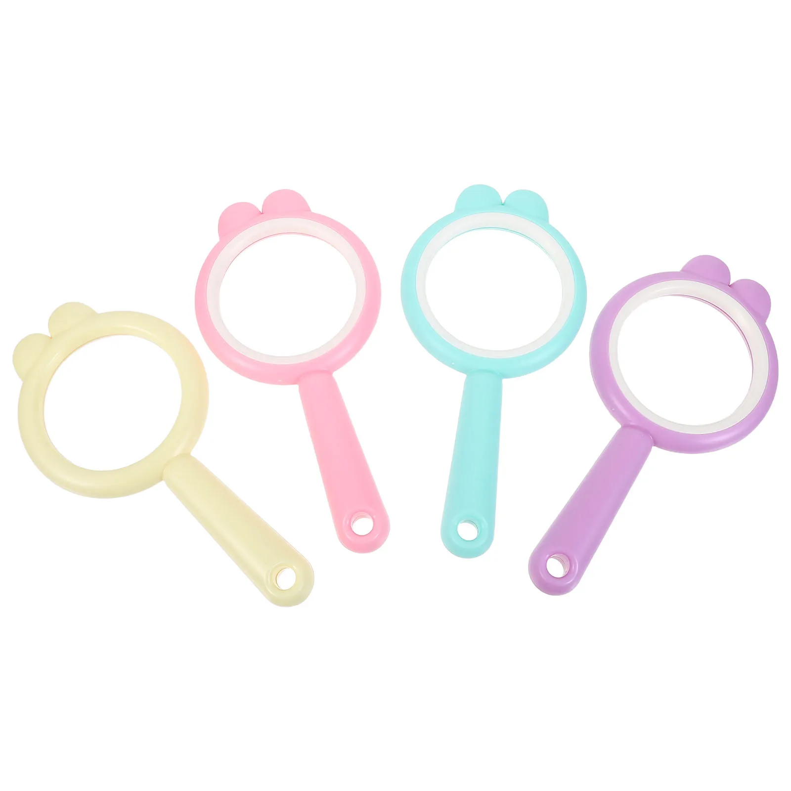 4pcs Handheld Magnifier Kids: Mini Plastic Magnifying Glass For Outdoor Exploration Science Class Learning Tool Classroom