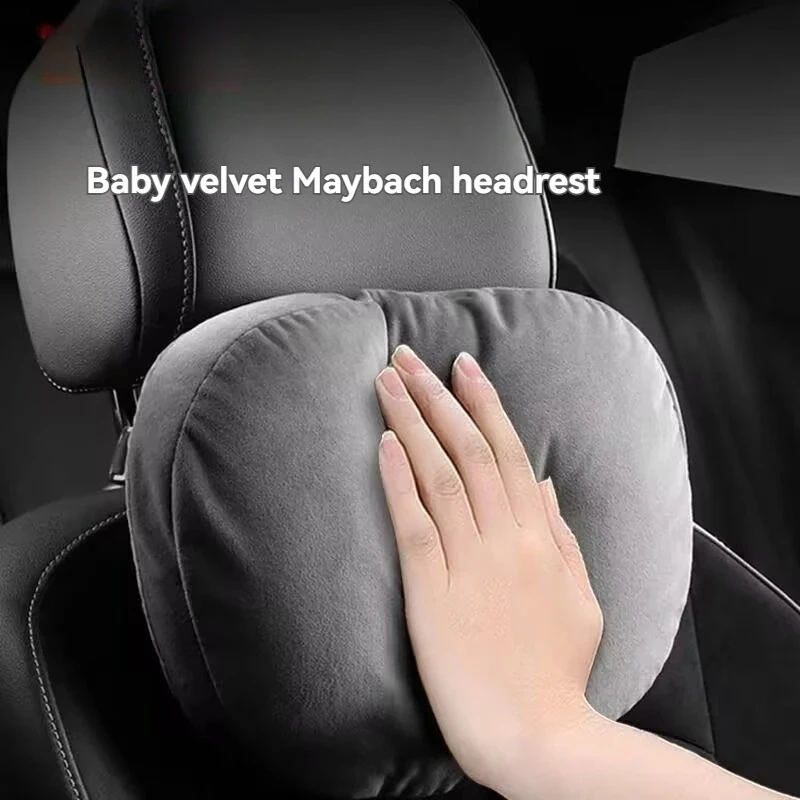 

Подушка для шеи в автомобиль класса люкс, универсальная регулируемая подушка из пены с эффектом памяти с мягким замшевым чехлом, эргономичная поддержка для шеи