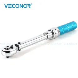 Torque Wrench 1/4 Inch Drive 5-25N.m Mirror Polshed Chrome Plated with Quick Release Reversible Head Hand Tool for Car Repair