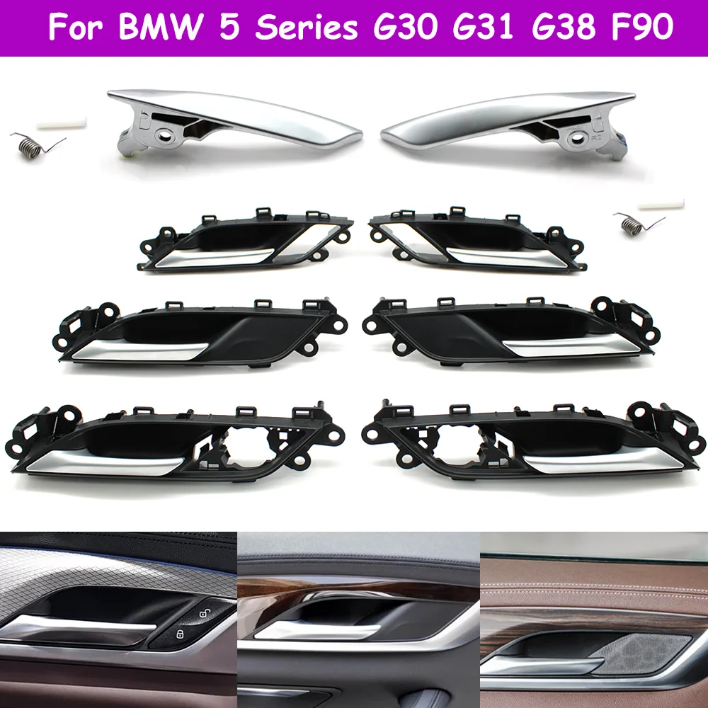 

G30 G31 G38 F90 Car Interior Front Rear Left Right Chrome Door Handle Or Assembly For BMW 5 Series 51417488593 51417488594