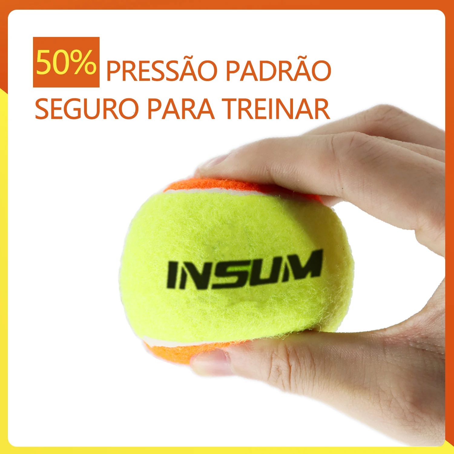 INSUM 1Pcs Beach Tennis Balls 50% Standard Pressure for Training Professional Tennis Padel Balls for Kids Adult