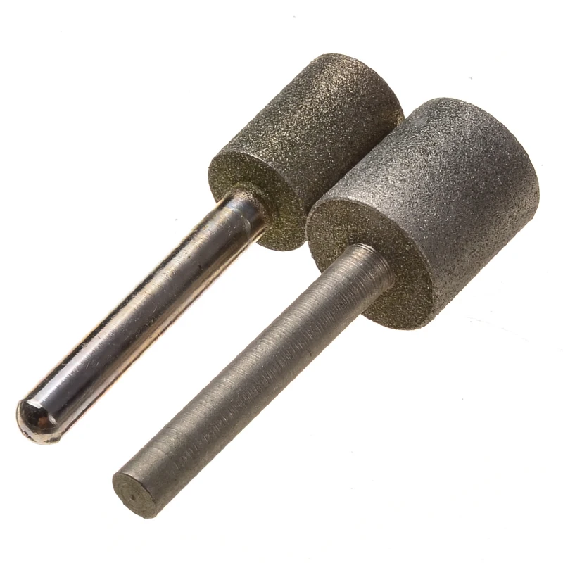 6pcs Diamond Cylindrical Grinding Head 12/14/16/18/20/25mm Mounted Points Grinder Drilling Bits with 6mm Shrank Rotary Tool