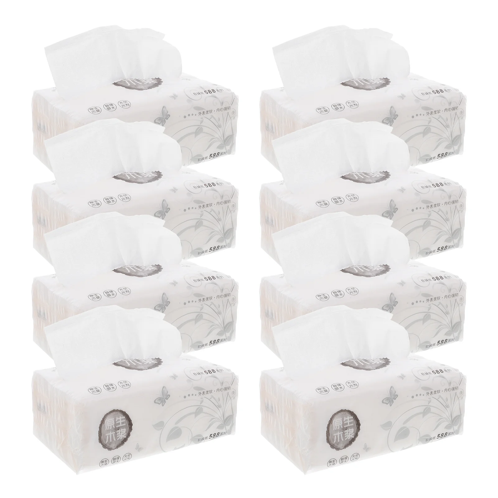 8 قطعة مناديل ورقية لب الخشب الناعم متعددة الاستخدام للمنزل فندق بار مطعم Ktv ورق استخلاص الجلد الرقيق الآمن #5