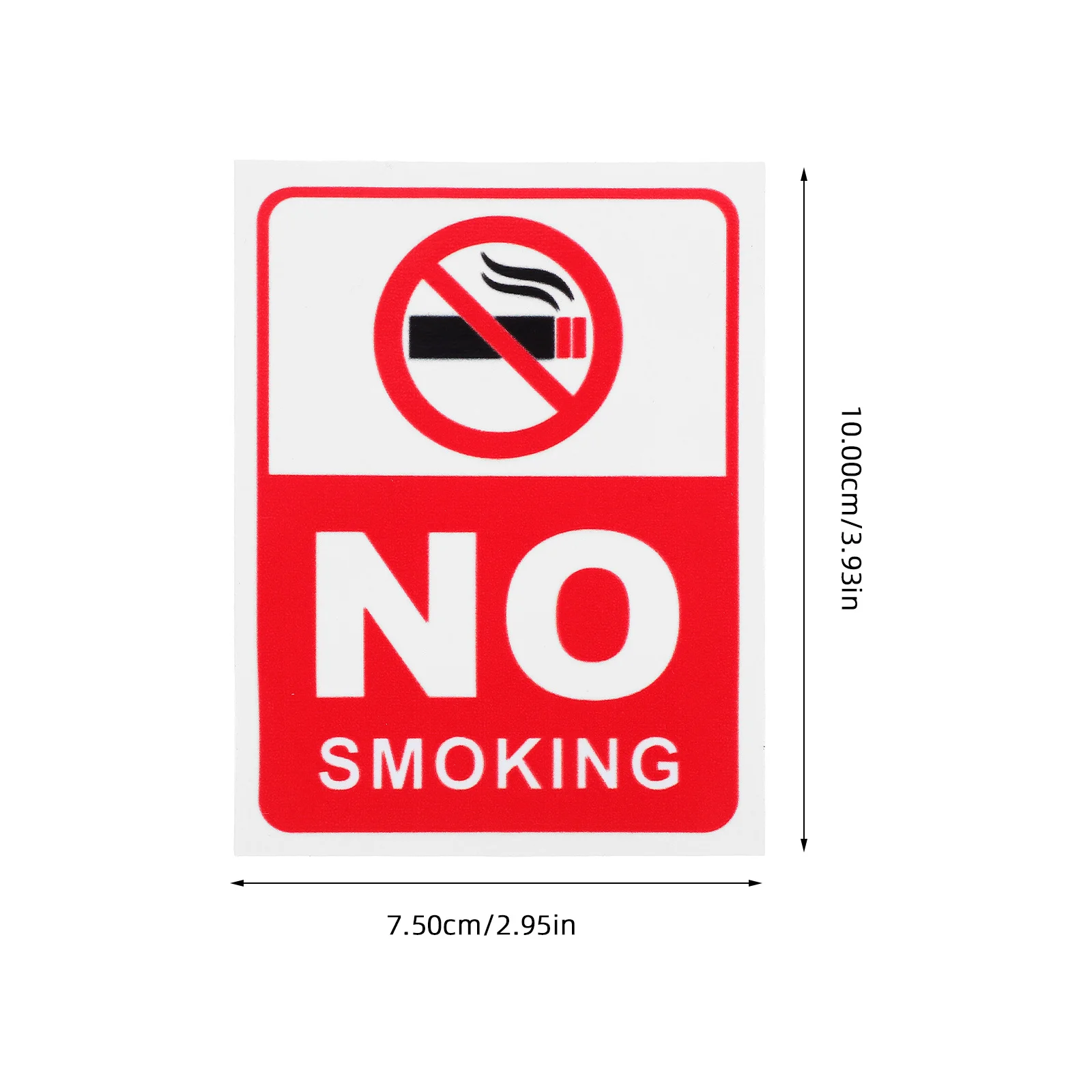 6pcs No Smoking Sign Stickers Self-Adhesive Waterproof Decal For Office Hotel Wall Door Window Glass Safety