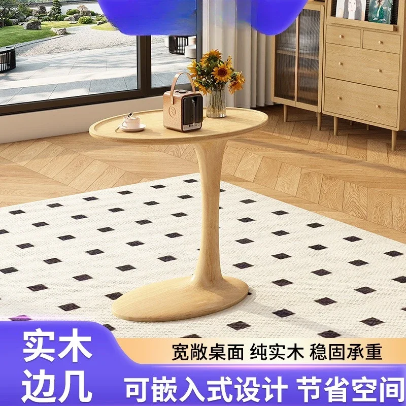 Horizontal side table, simple, coffee and milk tea shop, dining , balcony, oval table, horizontal