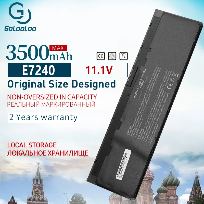 

Golooloo 11.1V 3500mAh VFV59 W57CV GVD76 Laptop Battery For DELL Latitude E7240 E7250 0W57CV VFV59 WD52H KWFFN J31N7 PT1 X01