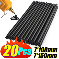 7mm Car Dent Repair Glue Sticks Car Body Paintless Dent Repair Black Transparent Hot Melt Strip Repairing Glue Stickers 10/20Pcs