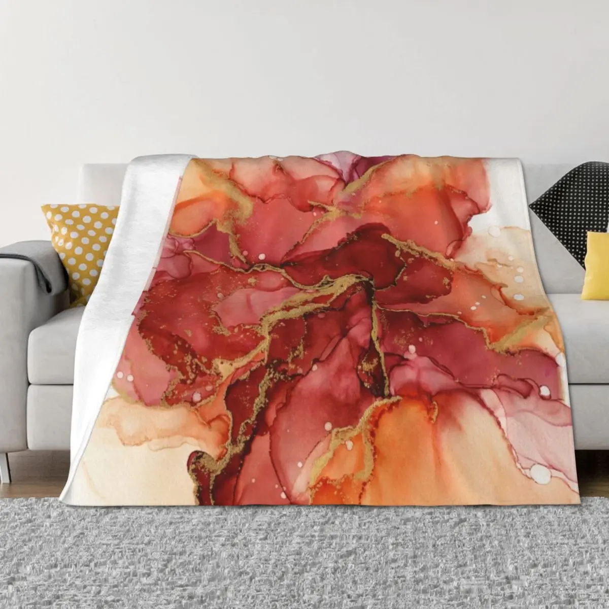 

Abstract Autumn Flower Throw Blanket sofa bed blankets ands Heavy warm for winter Blankets