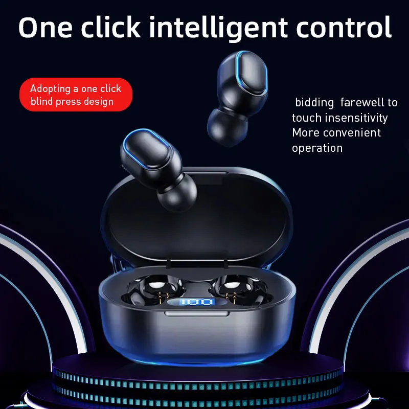 Wireless Bluetooth Earphones In Ear High Sound Quality Intelligent Battery Level Digital Display Noise Reduction TWS Earphones
