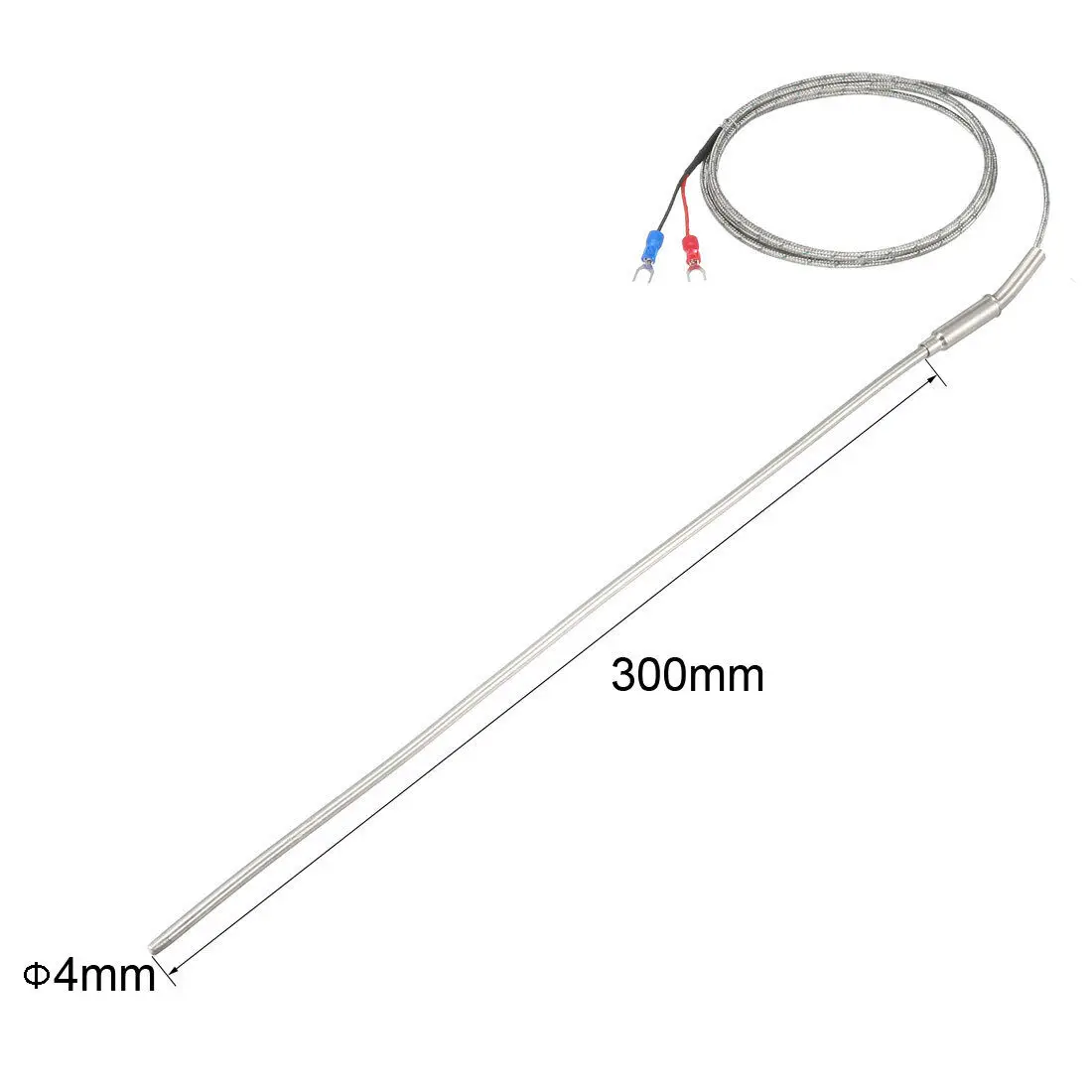 Temperatursensorsonde vom Typ K, 1,5 m Kabel, 4 x 300 mm Sondenthermoelement