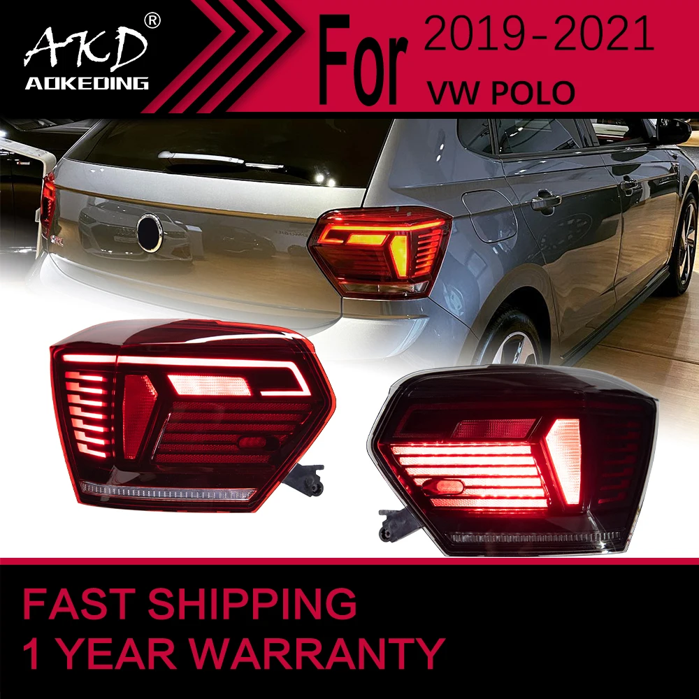 Car Lights for VW POLO LED Tail Light 2018-2022 POLO Rear Stop Lamp Brake Signal DRL Reverse Automotive Accessories