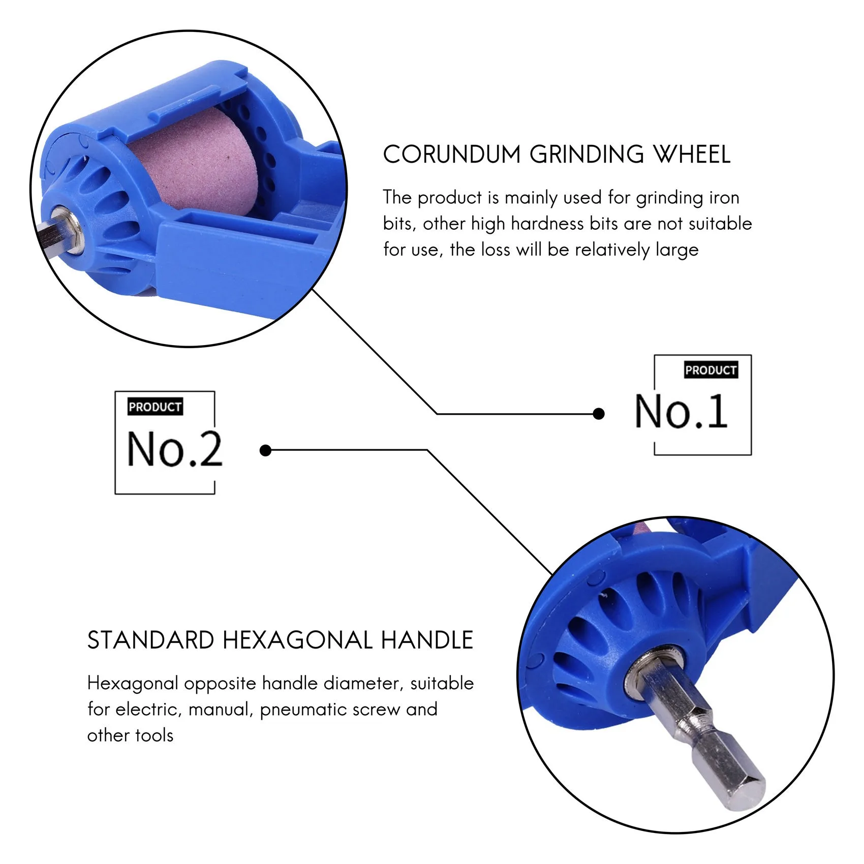 Affilatrice per punte da trapano da 2-12.5Mm mola per corindone strumento portatile alimentato per affilare le punte da trapano per lucidatura del trapano