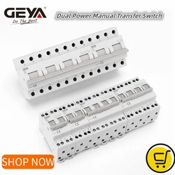 GEYA GYHO8 1P 2P 3P 4P 63A 125A Dual Power Manual Transfer Switch Interlock Circuit Breaker Din Rail Isolating Switch