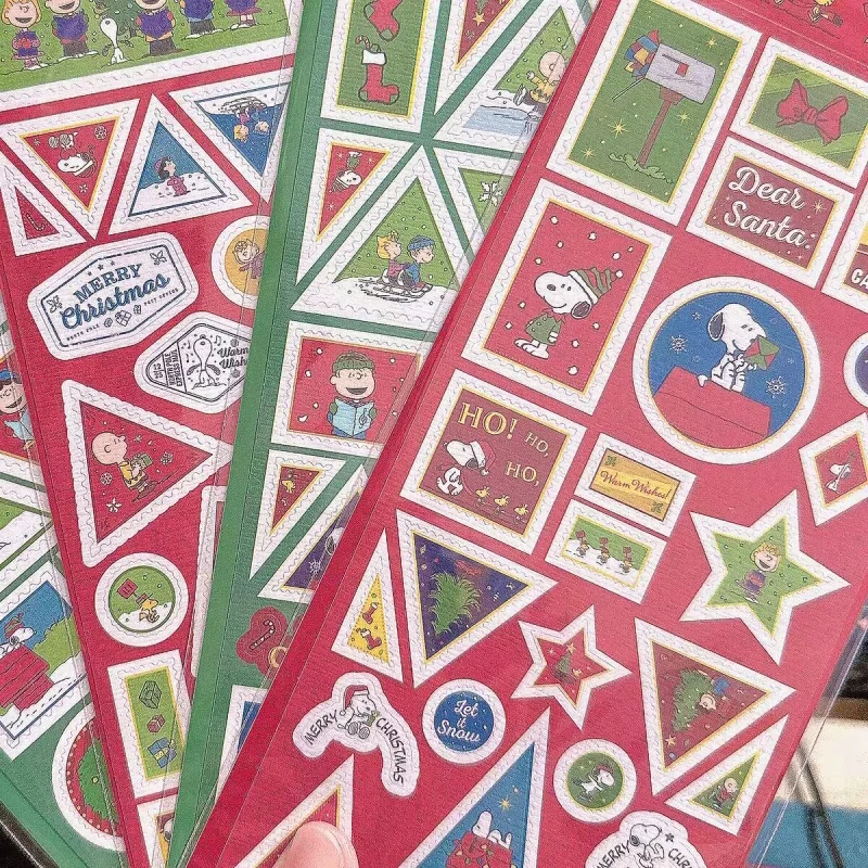 

24 шт./лот кавайные рождественские наклейки «Снупи», милые наклейки для скрапбукинга «сделай сам», декоративная уплотнительная наклейка, наклейка для альбома, этикетка