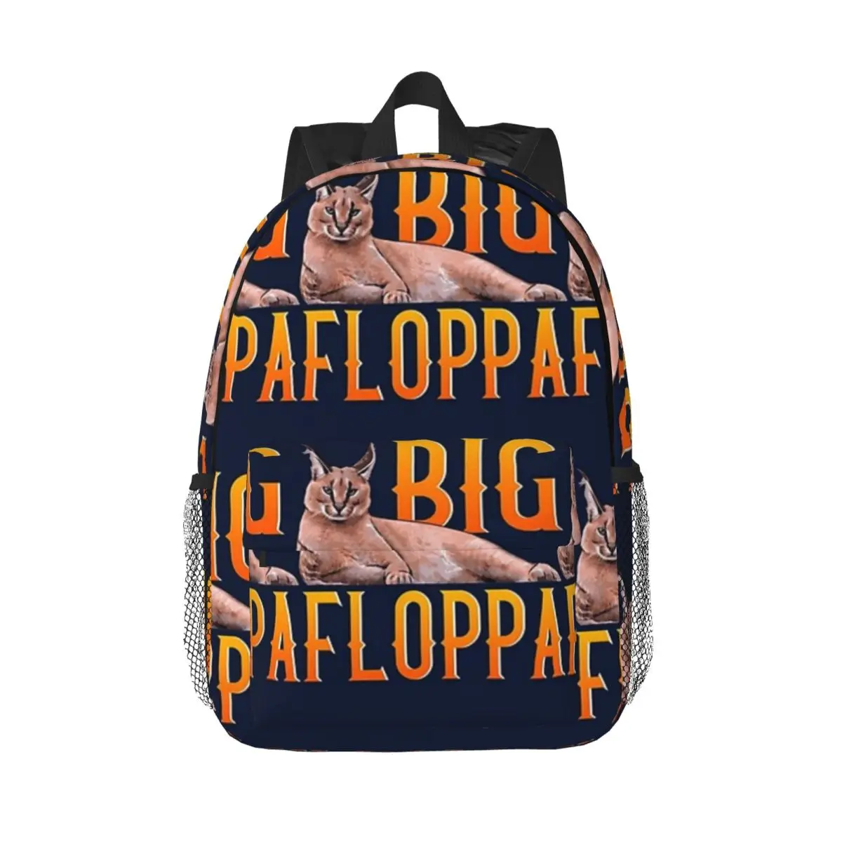 Big Floppa Funny Backpacks Boys Girls Bookbag Cartoon Students School Bags Travel Rucksack Shoulder Bag Large Capacity