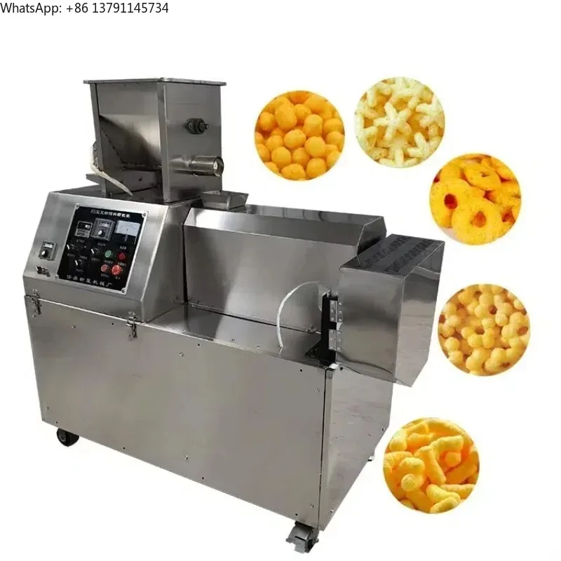 Puff Corn Snack Making Extruded Machine Rice Puffing Extruder Machine Rice Corn Puff Making Machines Stainless Steel for Sale