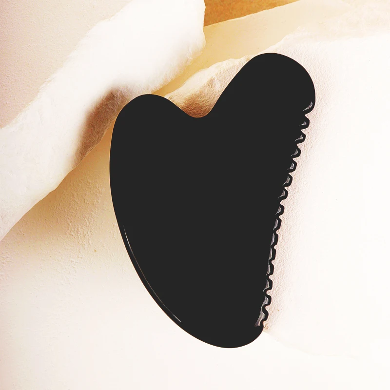 حجر السج الأسود الوجه غوا شا أداة العناية بالبشرة الجسم العين رئيس الكريستال الطبيعي الحجر المعدني سن المنشار مدلك الصحة الجمال المنتج #3