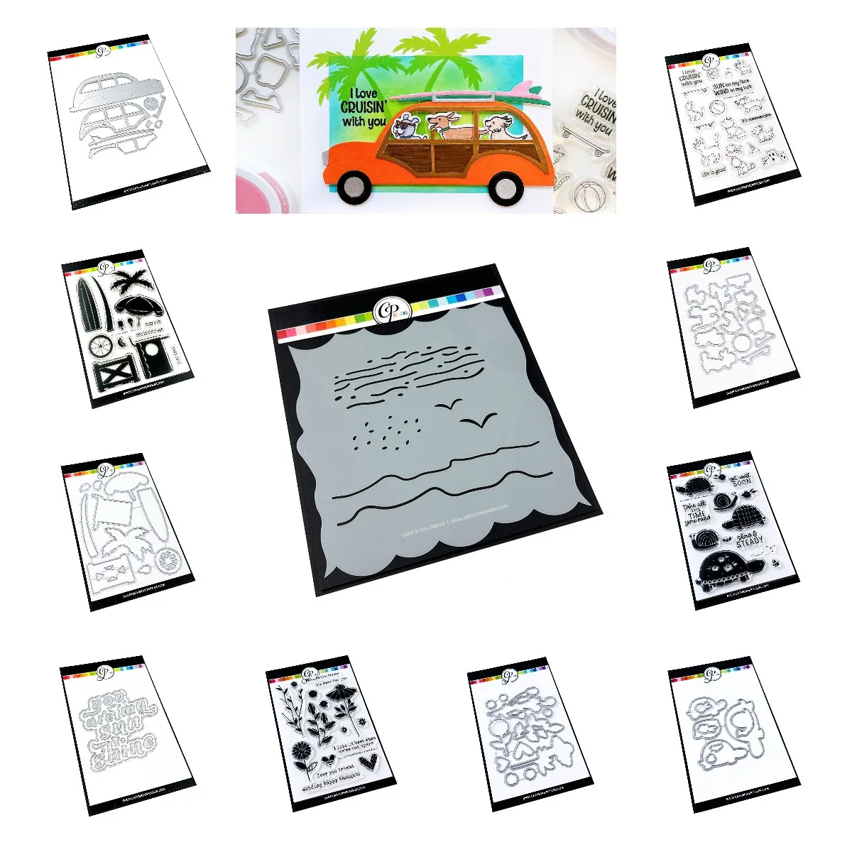 Trucks and Animals Metal Cutting Dies Stamps and Stencils for DIY Scrapbooking Holiday Cards Handmade Decorations