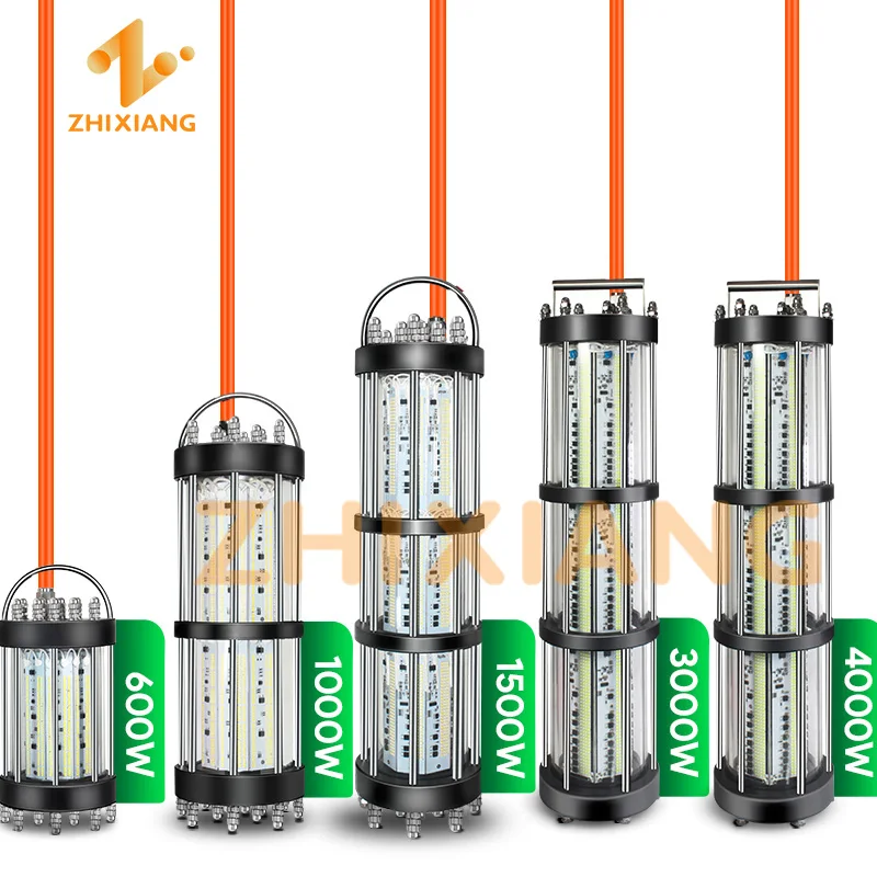 

3000W IP68 Водонепроницаемая зеленая искусственная рыбалка, фонарь для Глубоководной Рыбалки, высокоэффективные рыболовные лампы