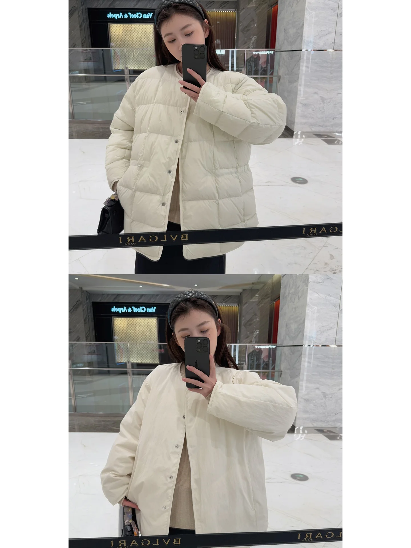 

Двусторонняя носимая женская куртка из 90% белого пуха с золотым теплоизоляционным слоем, сохраняющим тепло до 6 часов, повседневная, стильная