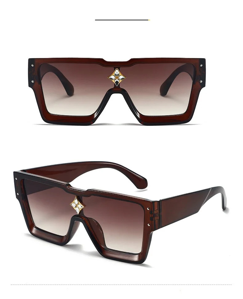 Luxuriöse quadratische Mode-Sonnenbrille mit Diamanten für Männer und Frauen, glamouröse Designer-Marken-Sonnenbrille, klassische Unisex-UV400-Sonnenbrille – Detail 6