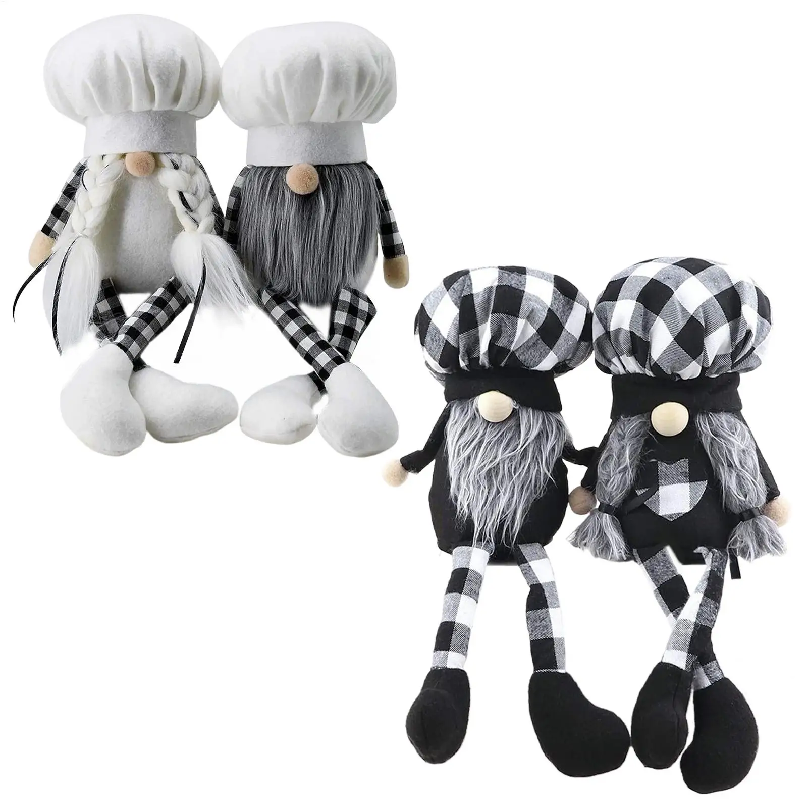 Poupée Gnome de Thanksgiving, chapeau de Chef, jouet en peluche sans visage, elfe nain, poupées sans visage, ornements pour la maison, décoration d'halloween et de noël