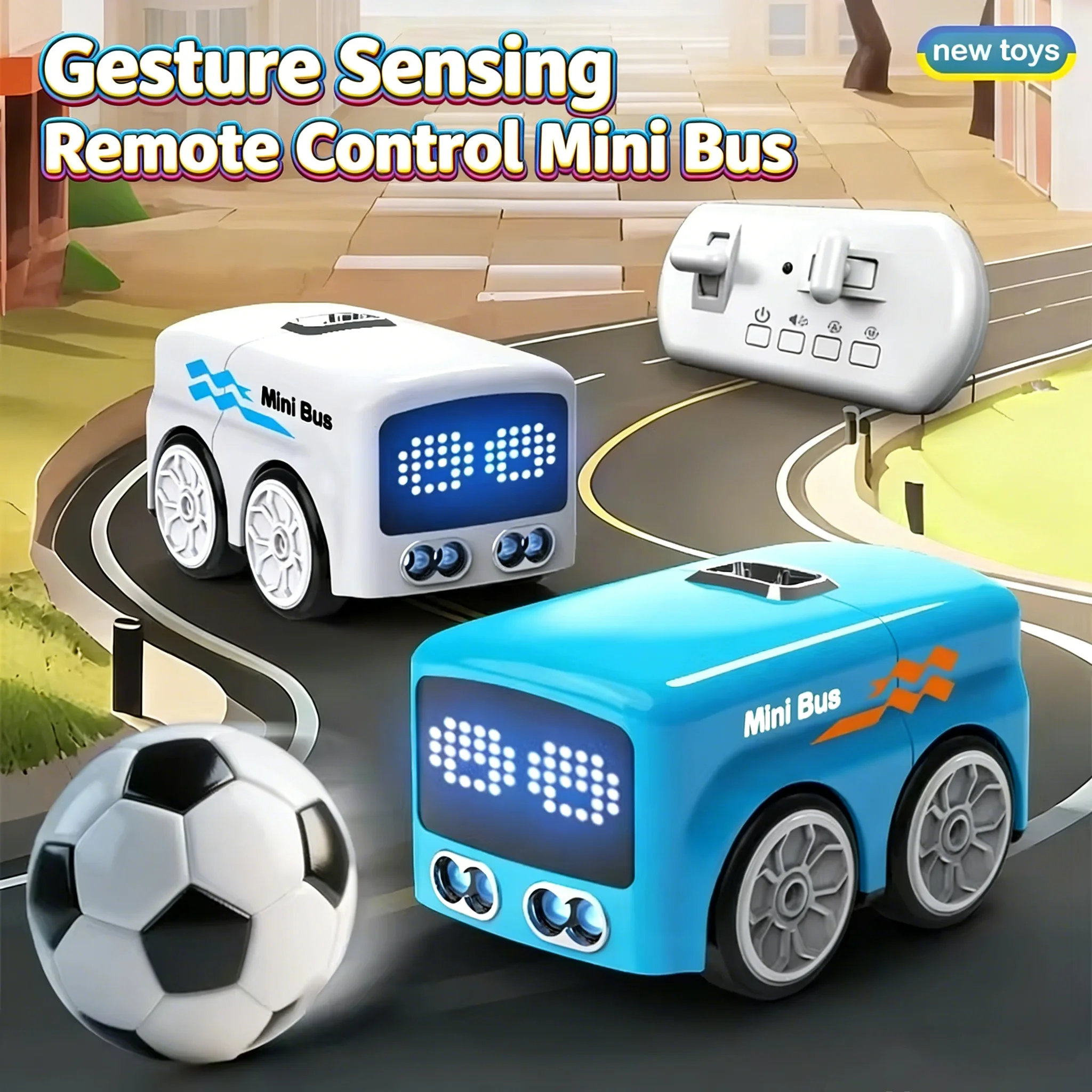 

Gesture Induction RC Car Mini Magic Intelligent Remote Control Bus Smart Escape Mode Electric Vehicle Children Boys Gift