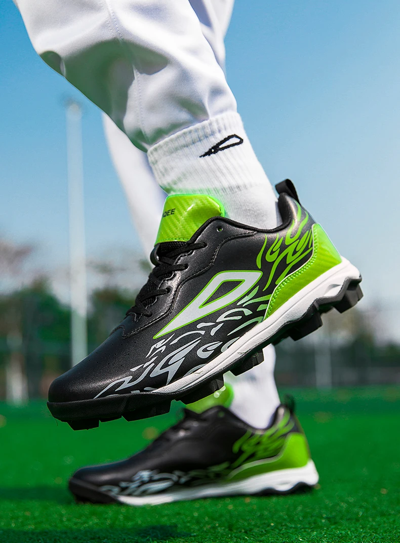 Leichte Baseball-Schuhe für Herren und Jugendliche, atmungsaktiv, rutschfest, mit Spikes, für Outdoor-Training und Wettkämpfe – Detail 14
