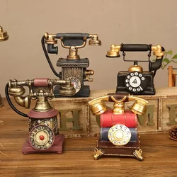 Creative Retro Telephone Model, Antique Ornament, Bar Craft, Home Decoration, Entertainment and Ornamental Integration