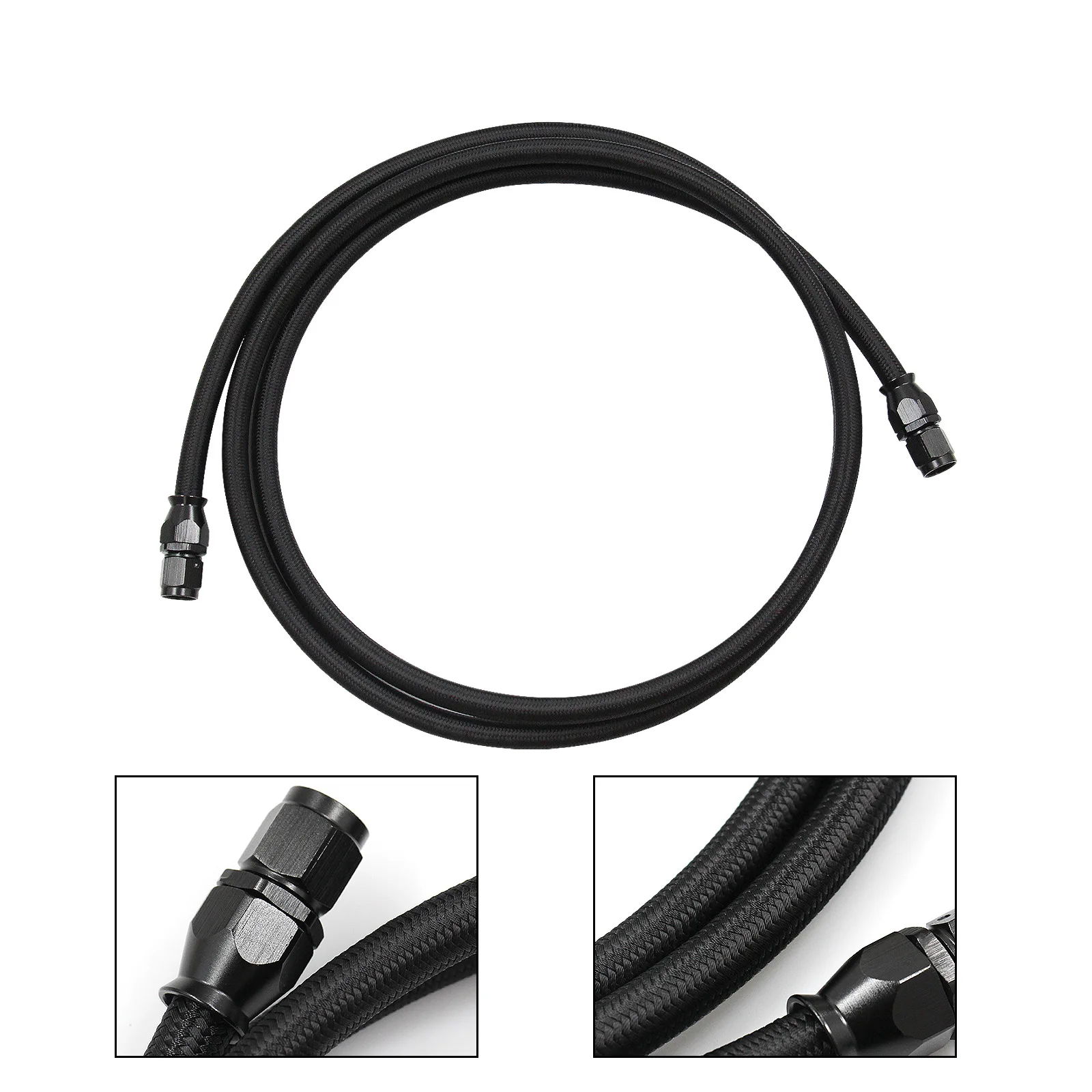 6AN 7FT PTFE Transmission Cooler Line Set, Replacement for GM 4L60 700R4 TH350 TH400