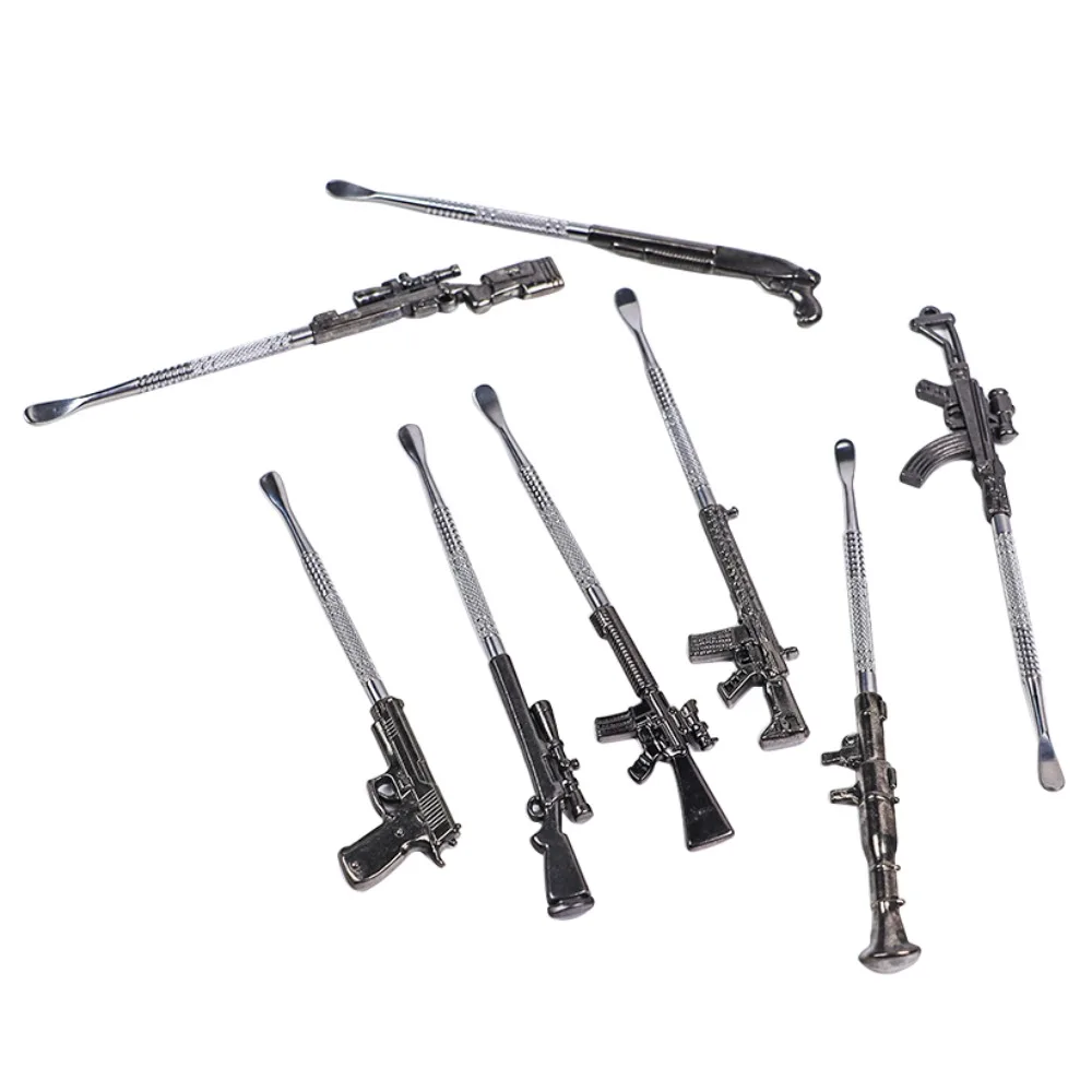 

16mm Gun Shaped Metal Oil Spoon Compact Smoking Accessory Portable Shovel Tool Mens Gift