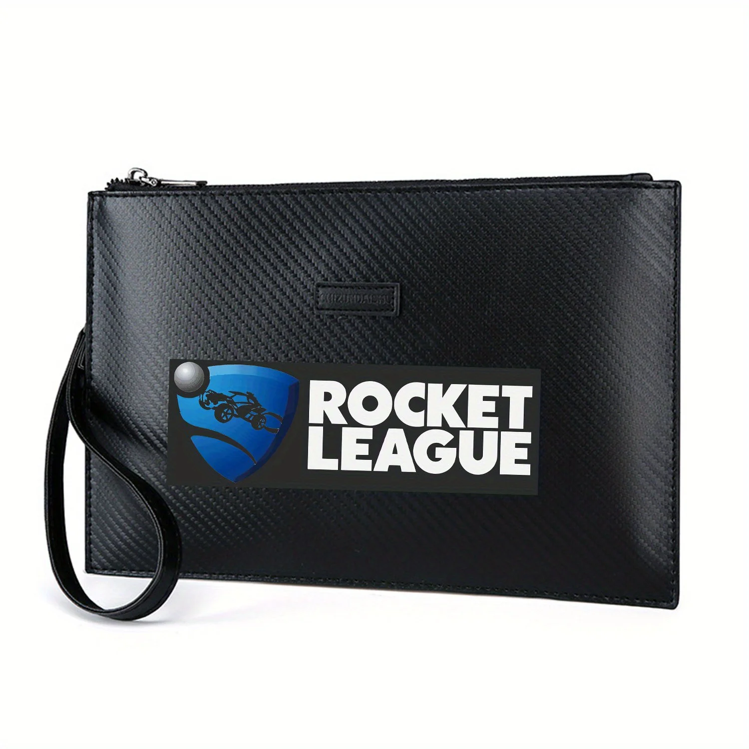 Palla per auto scudo blu Gioco Rocket League Elegante borsa da uomo in PU stampata Alla moda e pratica per il trasporto quotidiano