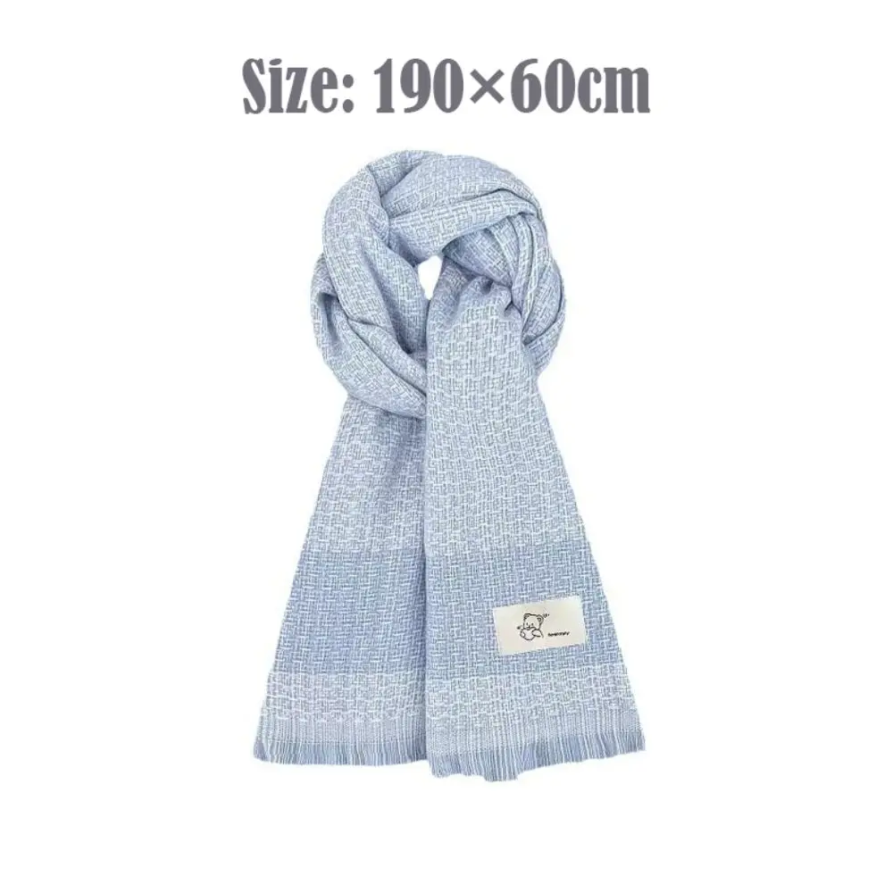 New Fashion Soft Cashmere Scarf Solid Color Thickened Neck Warmer Warm with Tassels Wrap Shawls for Women image 6