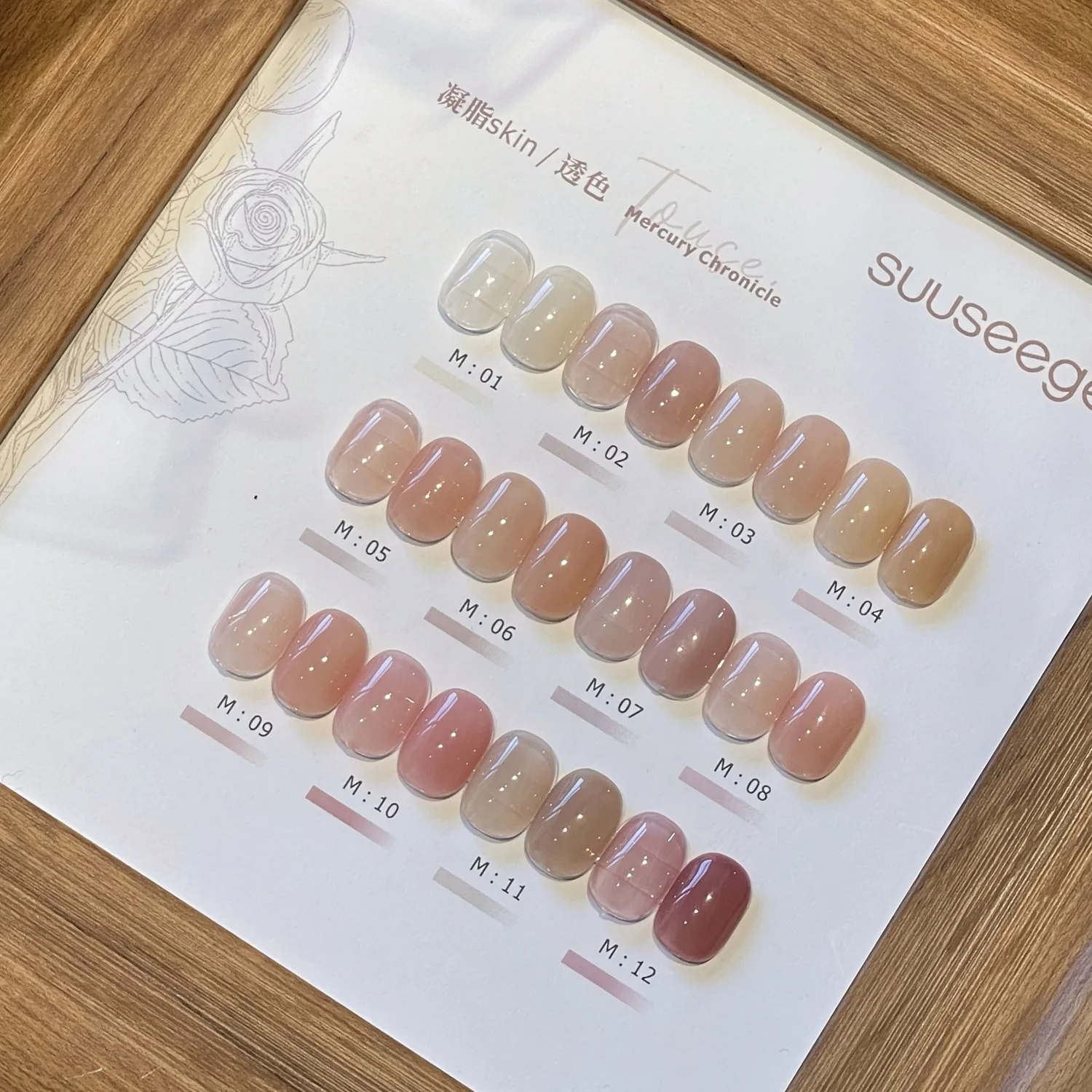 VVSFSSIR Nail 12 Colors Milky Jelly Nude Gel Polish Set, Sheer Natural Skin Tone Collection, Soak Off UV LED Salon Kit 2