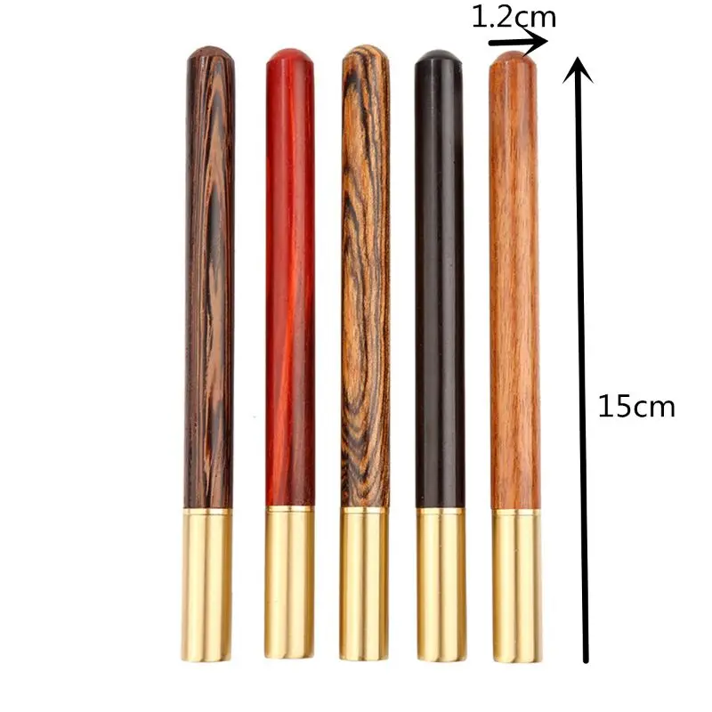 Vintage Wood Body Ballpoint Pen Ball Pens Brass Ball Roller Pen Metal Cap Stationery School Supplies