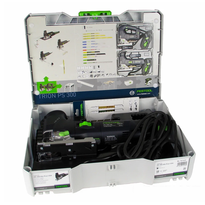 FESTOOL Jigsaw TRION PS 300 EQ-Plus Household Woodworking DIY Chainsaw 720W Multifunctional Wood Saw Cutting Machine 576039