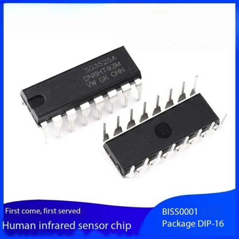 Biss0001 chip sensor infravermelho, detecção, alarme ic pacote, dip-16, 2pcs