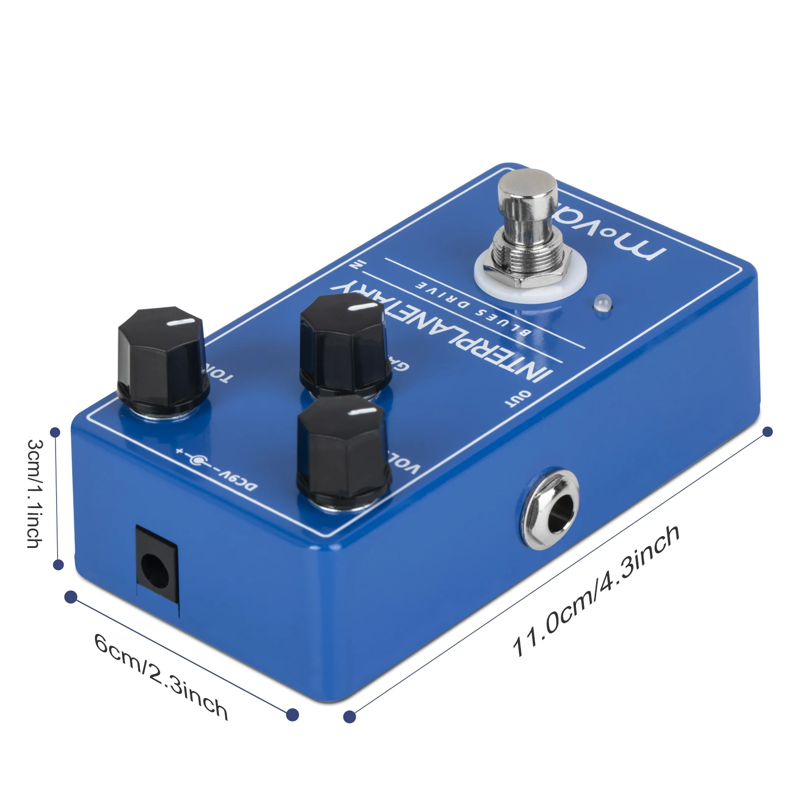 Movall MP100 Interplanetary Blues Drive Pedal Overdrive Guitar Effect with True Bypass