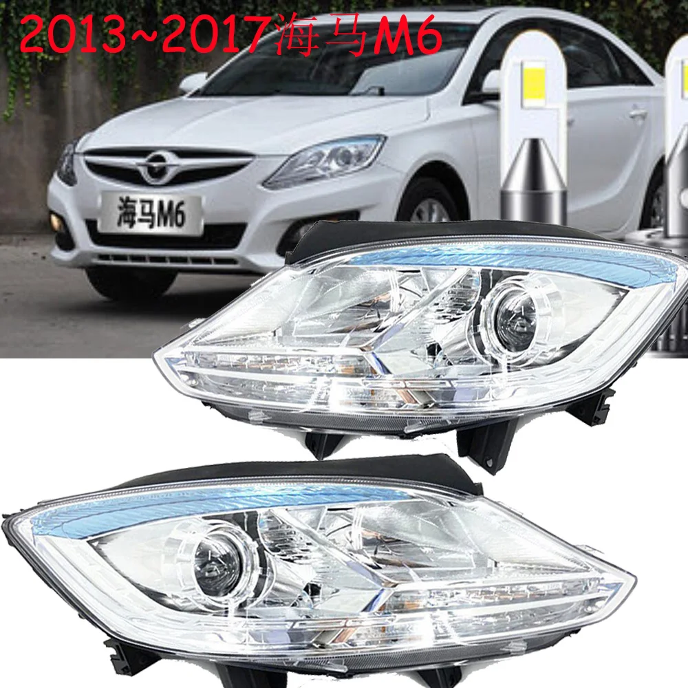 1pcs car bumper HaimaM6 headlamp for mazda Haima M6 headlight 2013~2017y car accessories head lamp Haima M6 fog lamp