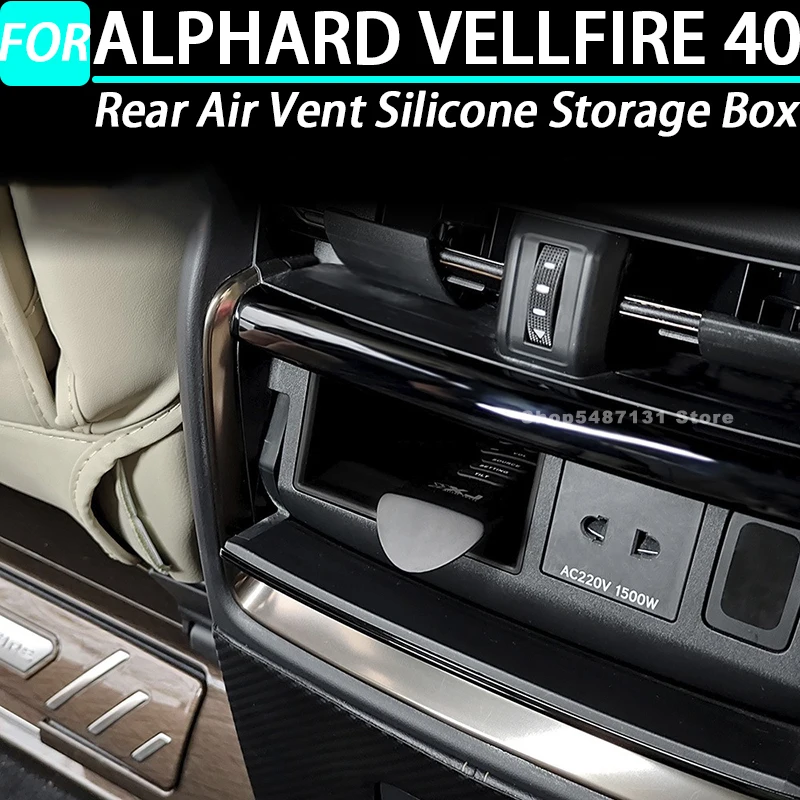 

Rear Air Vent Silicone Storage Box for ALPHARD VELLFIRE 40 Interior Accessories 2023 2024 2025 for Left Hand Drive