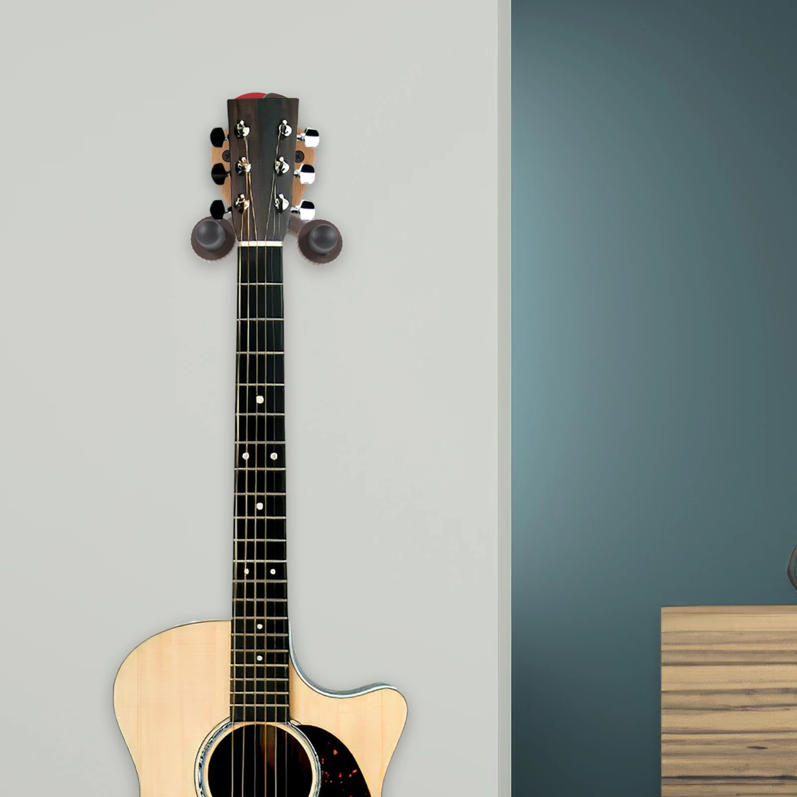 

1 set Guitar Wall Hanger Wood Metal Material for Acoustic Guitar Violin Ukulele Erhu Storage Stable Lightweight Portable