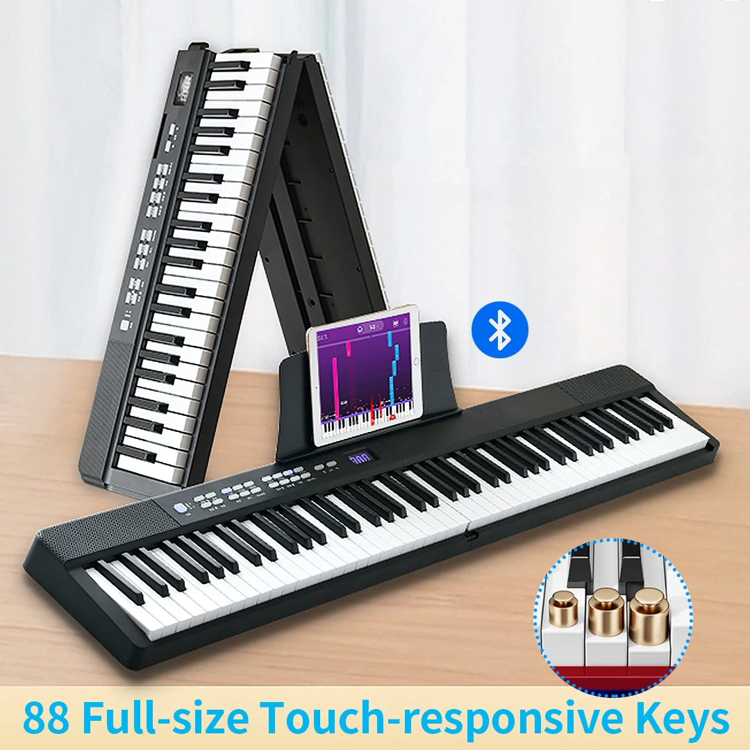 

Foldable Musical Keyboard Professional Midi Controller Electronic Piano Music Synthesizer Digital 88 Keys Organ Instruments