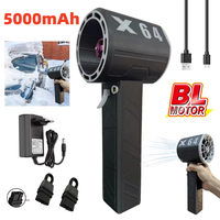 X64 Violent Blower Handheld Turbo Jet Fan 64mm Brushless Powerful 1400G Thrust 1000W Highpower Duct Fan Turbo Fan Car Air Blower