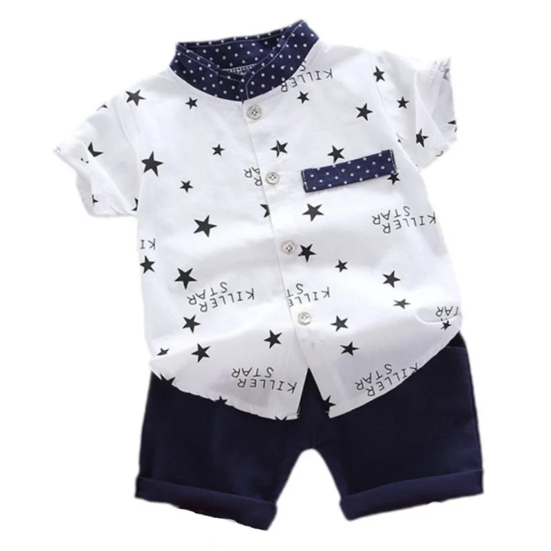 

New Summer Baby Boys Clothes Suit Children Shirt Shorts 2Pcs/Sets Kids Casual Outfits Toddler Fashion Costume Infant Tracksuits