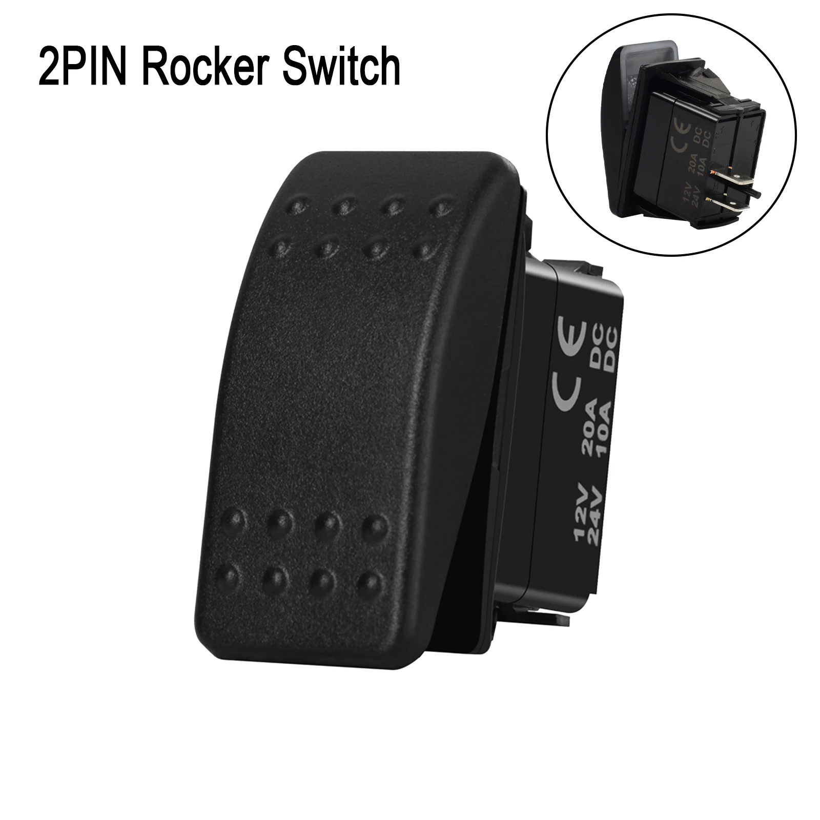 

12 В 24 В кулисный переключатель 2-контактный SPST ВКЛ ВЫКЛ Автомобильный переключатель с фиксацией лодки (ВКЛ) ВЫКЛ мгновенный переключатель для прицепа ATV Can-Am Polaris RZR