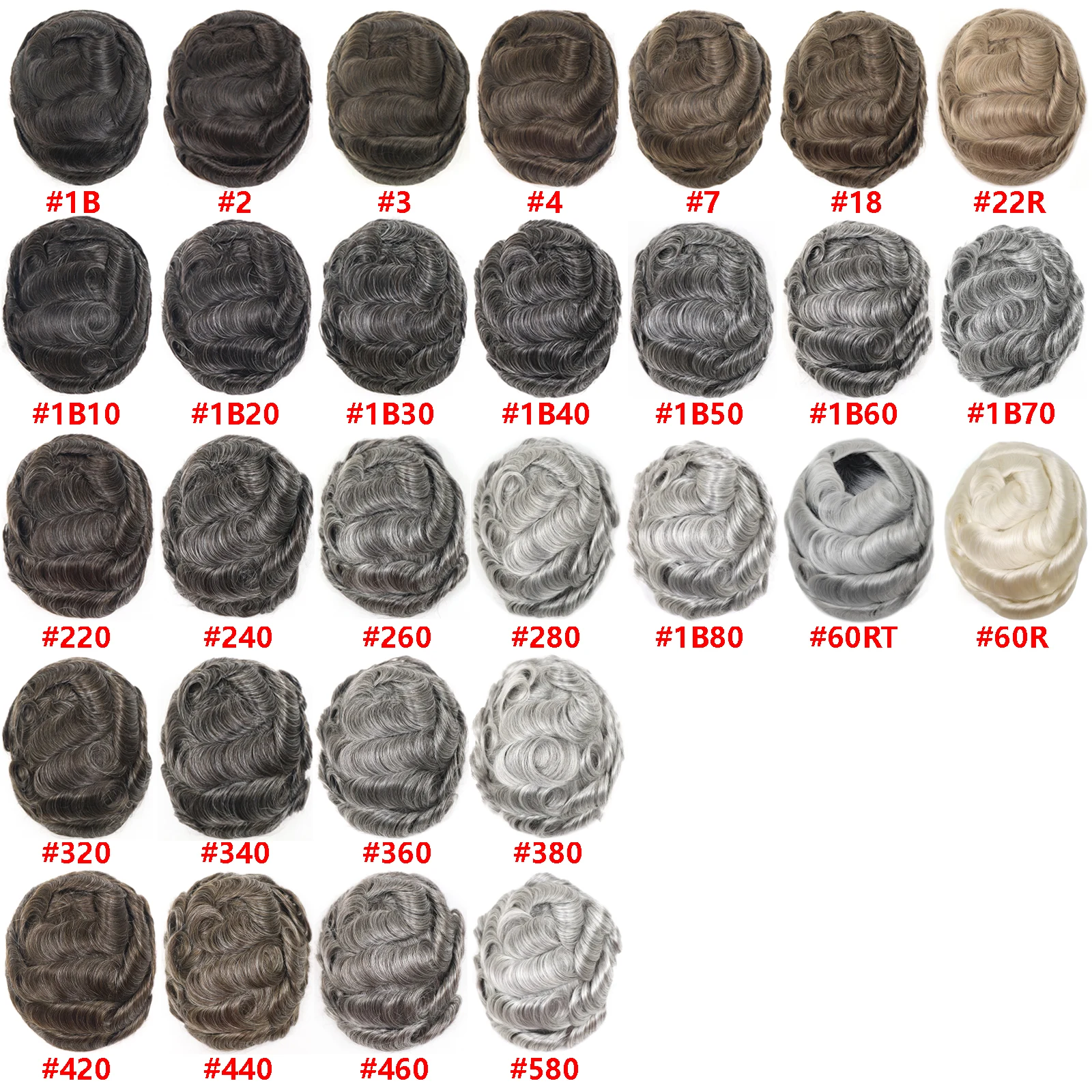 Perruque postiche marron pour hommes, Base en PU, 8x10 pouces, aspect naturel, toupet de remplacement de cheveux 100% naturels, 0.06-0.08mm